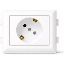 Has Light Kablo Kanalı 100X50 Için Tekli Çerçeveli Priz