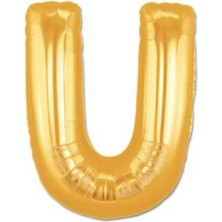 Nemere Altın Sarısı Folyo U Harfi Balon 1 Metre