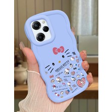 HONTINGA Poco X5 Pro 5g Uyumlu Kılıfı Düşüme Önleyici Basitlik Anti Düşme Darbeye Dayanıklı Basit Mavi Yumuşak Silikon Telefon Kılıfı Hello Kitty Desen K9-0076