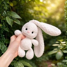 Tavşan Bebek Çocuk Uyku Arkadaşı Bebekler Için Hediye, %100 Pamuklu Organik Amigurumi Örgü