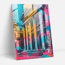 Popcasso Graffiti Mimarisi Cam Duvar Tablosu - Klasik ve Popart Modern Sanatın Birleşimi