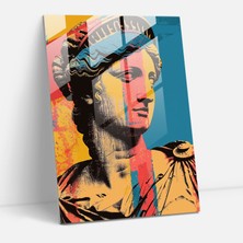Popcasso Klasik Pop Sanat Temperli Cam Tablo - Klasikizm ve Popart Temalı Antik Modern Tasarım
