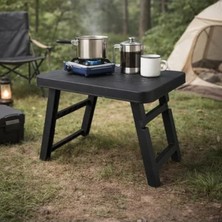 Calperia Katlanabilir Portatif Kamp Masası, Siyah, Küçük Boy, Piknik ve Plaj Için Ideal