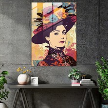 Popcasso Canlı Pop Art Temperli Cam Tablo ile Viktoryan Modası - Klasik ve Popart Tarzında Duvar Dekorasyonu Modern Sanatı Birleştirin.