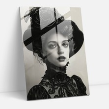 Popcasso Klasik Zarafet Cam Tablo - Klasizm ve Popart Stilinde Modern Sanat Büyüsü