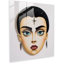 Popcasso Frida Kahlo Temalı Cam Duvar Tablosu - Frida Kahlo Ile Dekoratif Cam Tablo