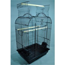 EuroGold Muratech Pet Papağan Kafesi Açilir Çatili Siyah 47X36X70 x 1 Adet
