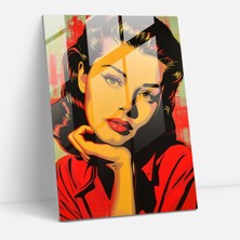 Popcasso Hollywood Starlet Cam Duvar Tablosu - Klasikizm ve Popart Temalı Modern Sanat