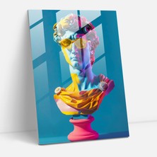 Popcasso Rönesans Temalı Cam Tablo - Klasik ve Pop Art Tarzını Birleştirin  Klasik ve Pop Sanatı Bir Araya Getiren Dekoratif Cam Tablo