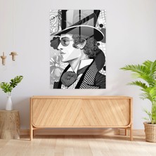 Popcasso Victorian Beyefendi Temperli Cam Tablo - Klasik ve Pop Art Tarzını Birleştiren Modern Sanat Eseri