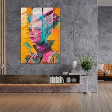 Popcasso Rokoko Pop Art Temperli Cam Tablo - Klasik ile Pop Sanatını Birleştiren Modern Duvar Dekorasyonu