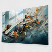 Popcasso Formula 1 Doğa ve Teknoloji Temperli Cam Tablo - Duvar Dekorasyonu