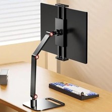 Calperia 12-16 Inç Tablet ve Telefon Için Metal 360° Döner Tutucu Stand