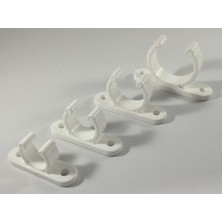 Sealux 20MM Ay Klips, Esnek Boru Tutucu Beyaz 10 Adet