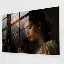 Popcasso Romantik Tarzda Cam Tablo - Caravaggio Temalı Modern Sanat Duvar Tablosu