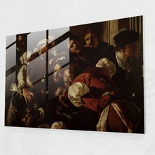 Popcasso Caravaggio Tarzı Cam Tablo Modern Sanat Duvar Dekorasyonu