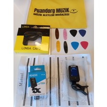 Puandorg Nemesis Ft-18 Klipsli Akort Aleti Tuner(+Gitar ve Bağlama Kaposu+Pena ve Mızrap Seti Hediyeli)
