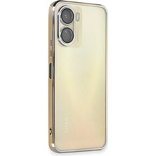 Vintessy Vivo Y16 Kılıf Razer Lensli Silikon - Gold