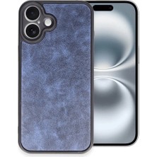 Vintessy Apple Iphone 16 Plus Kılıf Aras Deri Kapak - Lacivert