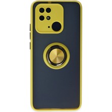 Vintessy Xiaomi Poco C40 Kılıf Montreal Yüzüklü Silikon Kapak - Sarı