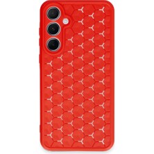 Vintessy Samsung Galaxy A35 5g Kılıf Petek Silikon Kapak - Kırmızı