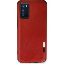 Vintessy Samsung Galaxy A03S Kılıf Loop Deri Silikon - Kırmızı