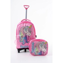 Kingston Hill Simli Unicorn Çekçek Beslenmeli Ilkokul Çantası - Sabit Çekçek Mekanizması (Katlanır Ön Ayak)