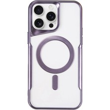 Vintessy Apple Iphone 11 Pro Max Kılıf Boyi Magsafe Silikon Kapak - Derin Mor