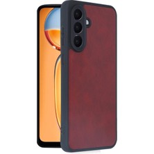 Vintessy Samsung Galaxy A36 Kılıf Aras Deri Kapak - Bordo