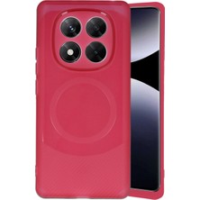 Vintessy Xiaomi Redmi Note 14 Pro 5g Kılıf Maya Karbon Kapak - Bordo