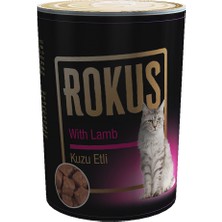 Muratech Rokus Kuzu Etli Kedi Konservesi 410G x 6 Adet