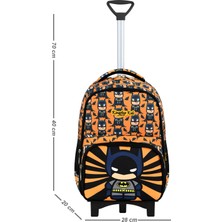 Kingston Hill Yarasa Çekçek 3 Lü Ilkokul Çanta Seti  - Sabit Çekçek Mekanizması (Katlanır Ön Ayak)