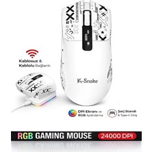 Deanb Kablosuz Oyuncu Mouse 24000 Dpı 1000Hz Rgb Şarj Istasyonlu Dijital Göstergeli Gaming Mouse