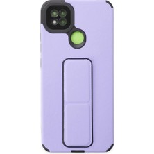 Vintessy Xiaomi Redmi 9c Kılıf Mega Standlı Silikon - Lila