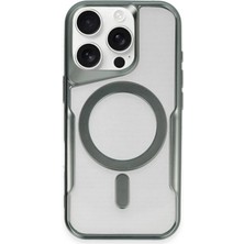 Vintessy Apple Iphone 15 Pro Max Kılıf Boyi Magsafe Silikon Kapak - Yeşil