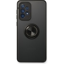 Vintessy Samsung Galaxy A53 5g Kılıf Montreal Yüzüklü Silikon Kapak - Siyah