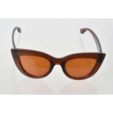 Ethab Ticaret Kahverengi Çerçeve Cat Eye Kadın Güneş Gözlüğü - Moda Gözlük