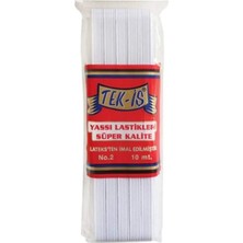 Ethab Ticaret Tekis Lastik No:2 Yassı Lastik Şalvar Lastiği 10 Metre