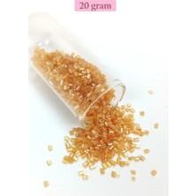 Ethab Ticaret Kesme Cam Boncuk 2mm - 20 Gram - Şeffaf Altın -BNC318