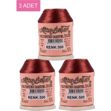 Ethab Ticaret 3 Adet Altınbaşak Oya ve Dantel Ipi 20 gr - Royaleks - No: 500