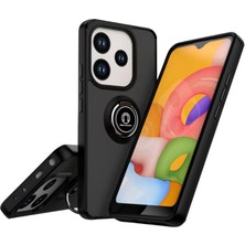 Vintessy Xiaomi Redmi Note 14 4g Montreal Yüzüklü Silikon Kapak - Siyah