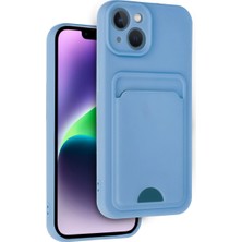 Vintessy Apple Iphone 14 Kılıf Kelvin Kartvizitli Silikon - Mavi