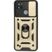 Vintessy Realme C11 2021 Kılıf Pars Lens Yüzüklü Silikon - Gold