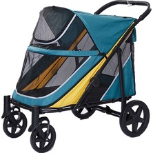 Muratech Eurodog Katlanabilir Köpek Arabası Yeşil Sarı 112X65X100 cm