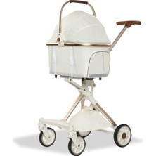 Muratech Eurodog Katlanabilir Köpek Arabası Beyaz 80,5X48,5X112 cm