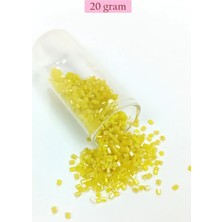 Ethab Ticaret Kesme Cam Boncuk 2mm - 20 Gram - Koyu Sarı -BNC337