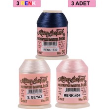 Ethab Ticaret 3 Adet Altınbaşak Oya ve Dantel Ipi 20 gr - Royaleks - No: Ş.beyaz - 404 - 530