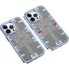 Vintessy Apple Iphone 13 Pro Max Kılıf Mekanik Bumper Kapak - Mavi