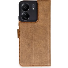 Vintessy Xiaomi Redmi 13C Kılıf Trend S Plus Kapaklı Kılıf - Taba