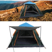 Nemere Tam Otomatik Su ve Rüzgar Geçirmez Gölgelikli Tenteli 6 Kişilik Kamp Çadırı 240*240*155 cm